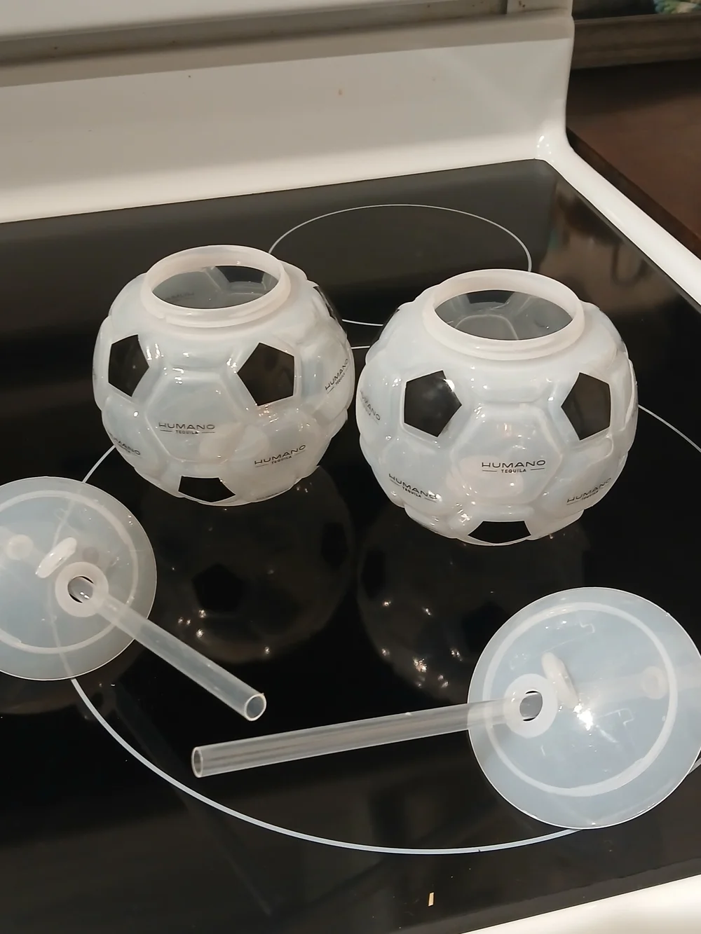 Football Soccer Ball Drink Tumblers (Set of 2)